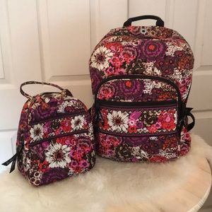 Vera Bradley Backpack and Lunch Bag